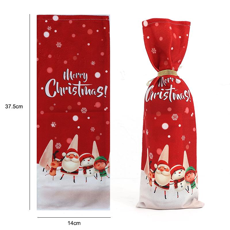 Cross-Border Christmas Wine Bottle Gown - Festive Red Wine Cover for Home Dining Table Decor.