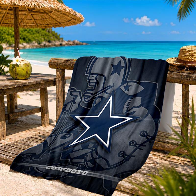 American Flag Cowboys Beach Towel, Quick-drying, Easy to Care for, Suitable for Both Fitness and Beach Vacations,Sports Essential