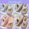 Cartoon Dog Indoor Slippers For Women Men With Plush Fleece Thick Warm Nonslip Home Wear