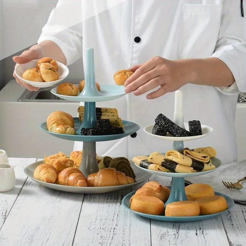 Creative 3-layer Fruit Plate Living Room Cake Stand Home Afternoon Tea Dessert Plate Wedding Birthday Cake Fruit Plate