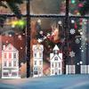 Christmas Window Stickers PVC Static Sticker Elk Snowflake Xmas Tree Glass Window Film for Shopping Mall Home Decoration Decal