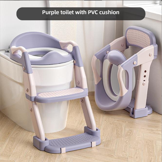Children's Portable Household Step Toilet Baby Potty Training Seat Ring Foldable Auxiliary Step Child Urinal Step Stool Potty