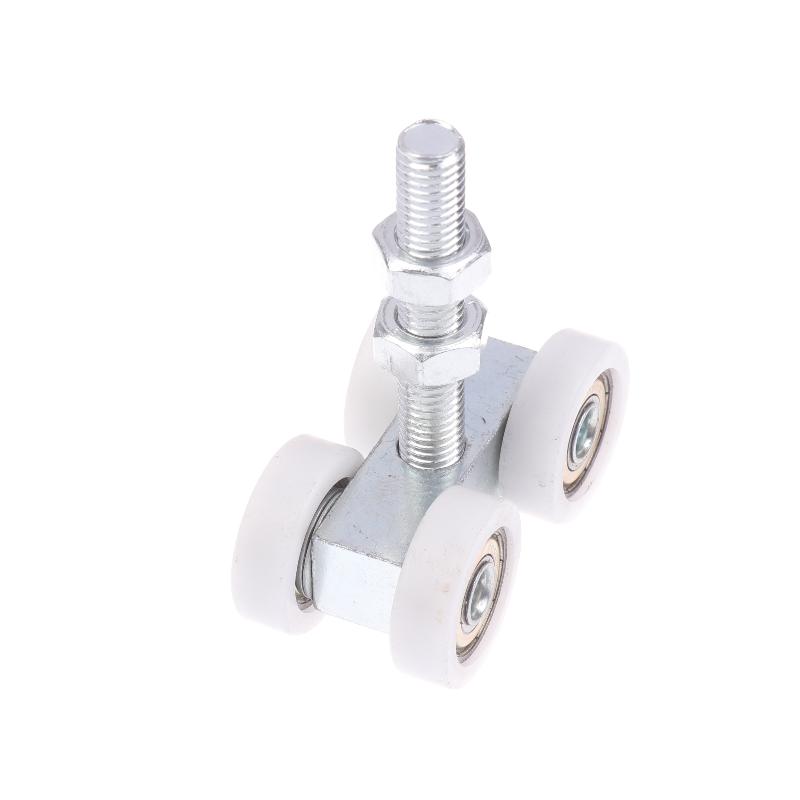 1Pcs Sliding Door Square Mouth Silent Hang Rail Bearing Wheel Iron Pulley M12*90 Industrial Steel Tile Roller Wheel