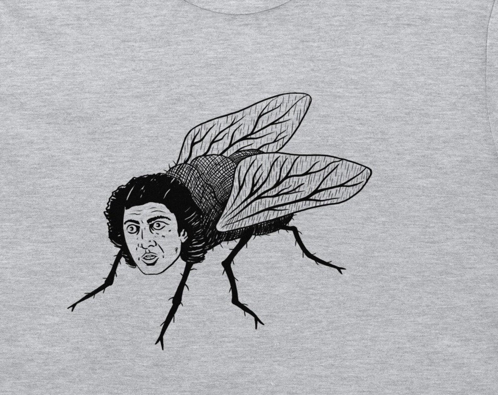 The Fly Movie Shirt: Hand-Drawn Goldblum 80s Horror Tee, Unisex T Shirt 4XL