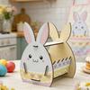 DIY Bemalbarer Osterhasenkorb Halboffener Rahmen Süßigkeiten-Aufbewahrungskorb Hasen-Dekorbox Ostereiersuche