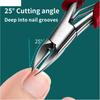 Edelstahl-Nagelknipser mit gebogenen Klingen, tragbarer Zehennagelknipser mit Spritzschutz, Maniküre-Werkzeug für dicke Nägel