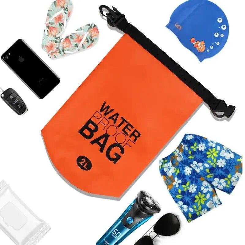 2 Liter Wasserdichter Trockensack Aufbewahrung Schwimmen Kajak Fluss Wandern Schwimmen Segeln Kanu Tauchen Kompression Rucksack