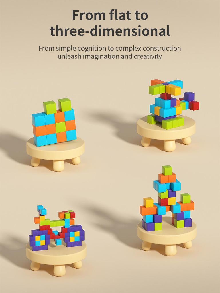 Magnetic Building Blocks: Children's Educational Cube Toy Set