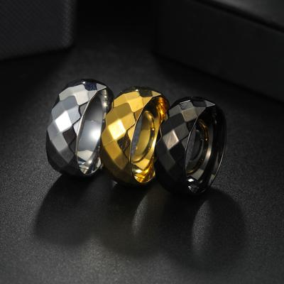 New European and American Hot Selling Jewelry Stainless Steel Multi-faceted Geometric Ring