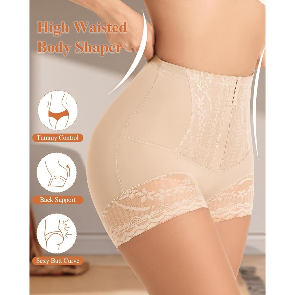 Shapewear da Donna Mutandine Controllo Pancia Vita Alta Body Shaper Biancheria Intima Guaina Modellante Slip Mutandine di Pizzo