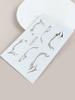 1pc 3D Metallic Face & Eye Stickers, Waterproof Eyeliner Tattoo for Halloween, Festival & Stage Makeup