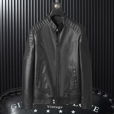 Lederjacke Herren Locker Koreanische Version von Jugendlich Schön Trend Neu Herbst Lokomotive Kleidung Herren Lederjacke Jacke