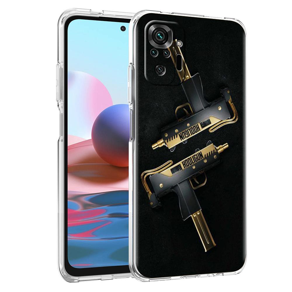 Handgun Gun BUllets Transparent Phone Case for Redmi 10c Note 11 11T 8A 9A 9C 8 9 10 K40 Plus 12 Pro 4G Soft Cover Shell Capas