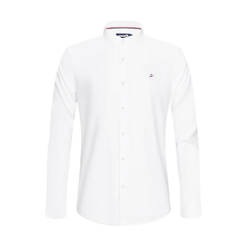 Navigare Men's 100% Cotton Antibacterial Stand Collar Shirt