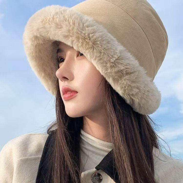 Winter plush fisherman's hat children's Mongolian hat, ear protector, bald hat, warm plush thickened stack hat, cold proof