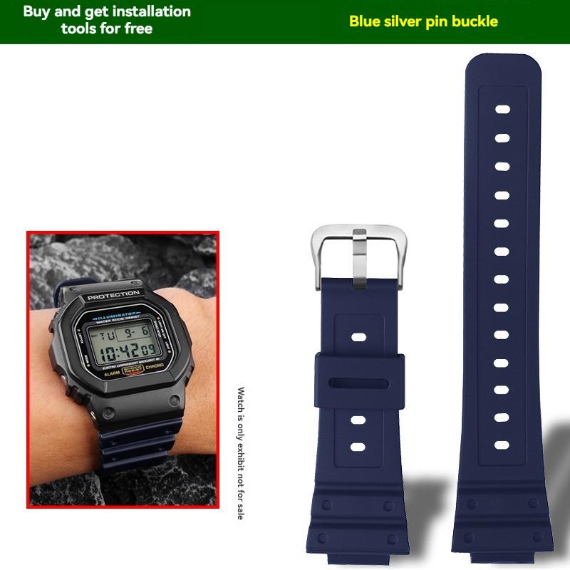 16mm Quick Release Silicone Band for Casio G-Shock DW5600/GW5000/GW5035/DW-6900 | Waterproof Shockproof Strap Watch Bracelet