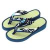 Takeharu Made In Japan Tatami and Igusa Hemp Size M Women's Sandals, Calypso, Leaf/Navy,