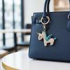 PYNASA Rhinestone Unicorn Keychain for Women, Cute Unicorn Animal Key Holder Accessory, Gift for Car, Backpack, Bag, Tag, Charm, Blue