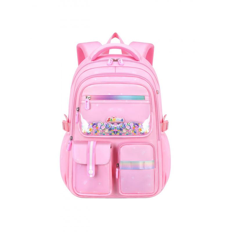 School Bags For Primary School Students And Girls, Multi-Layer Large-Capacity Lightweight Burden Reduction Three-Piece Set, School Bags Are Childlike