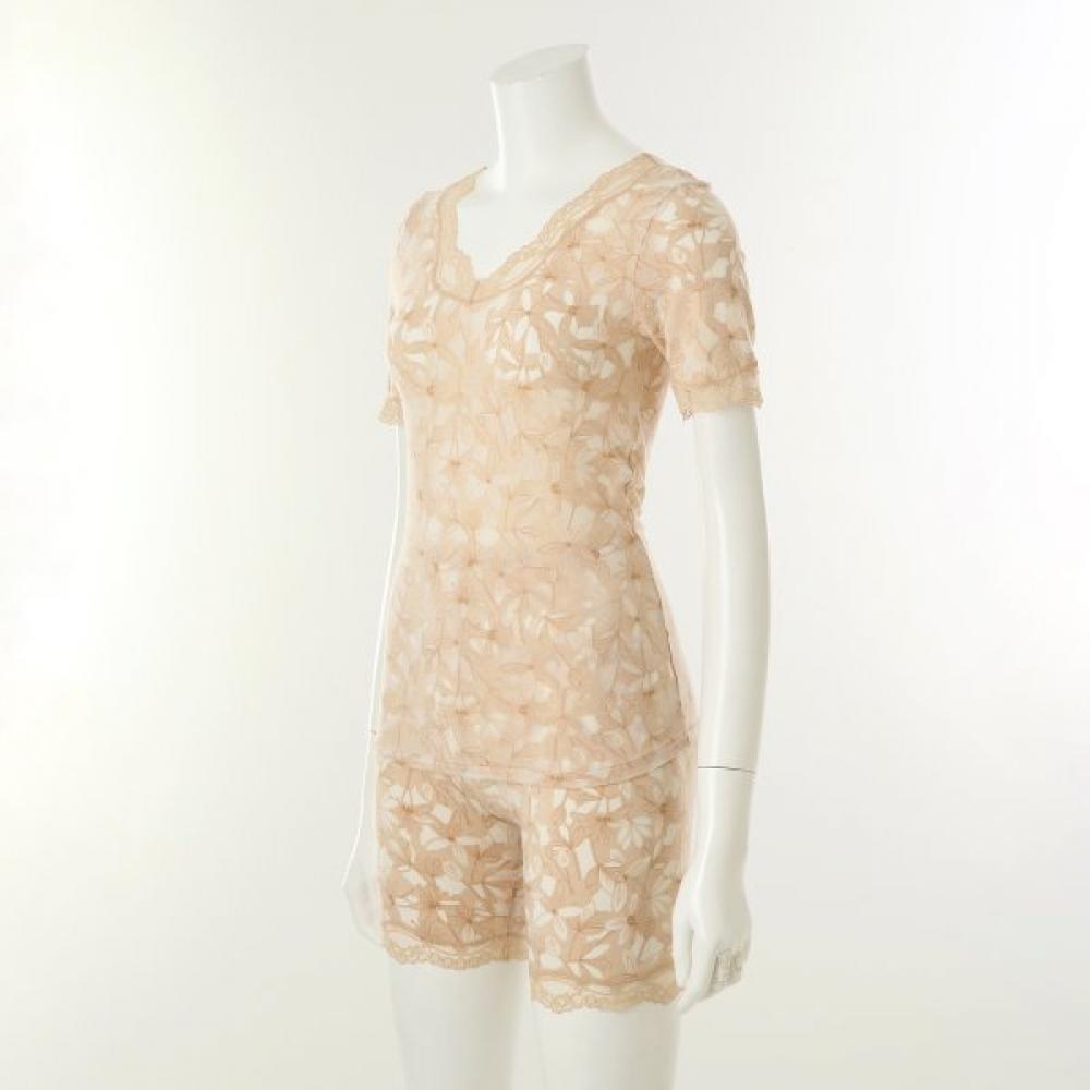 Venus Soft Modal Burnout Lace 3 4 Sleeve Top Vlg2473a