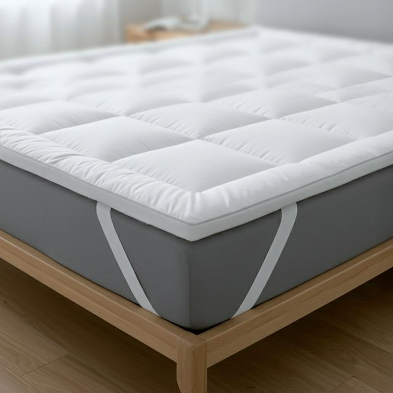 The White Stone Surmatelas en ouate de 800 g | Protège-matelas rembourré en billes de ouate avec revêtement en microfibre respirante 
