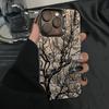 Design Art Beautiful tree Case For iPhone 17 Air Pro Max 13 12 Mini XS Max XR X 7 8 6 6s Plus Matte Electroplated Silver Cover