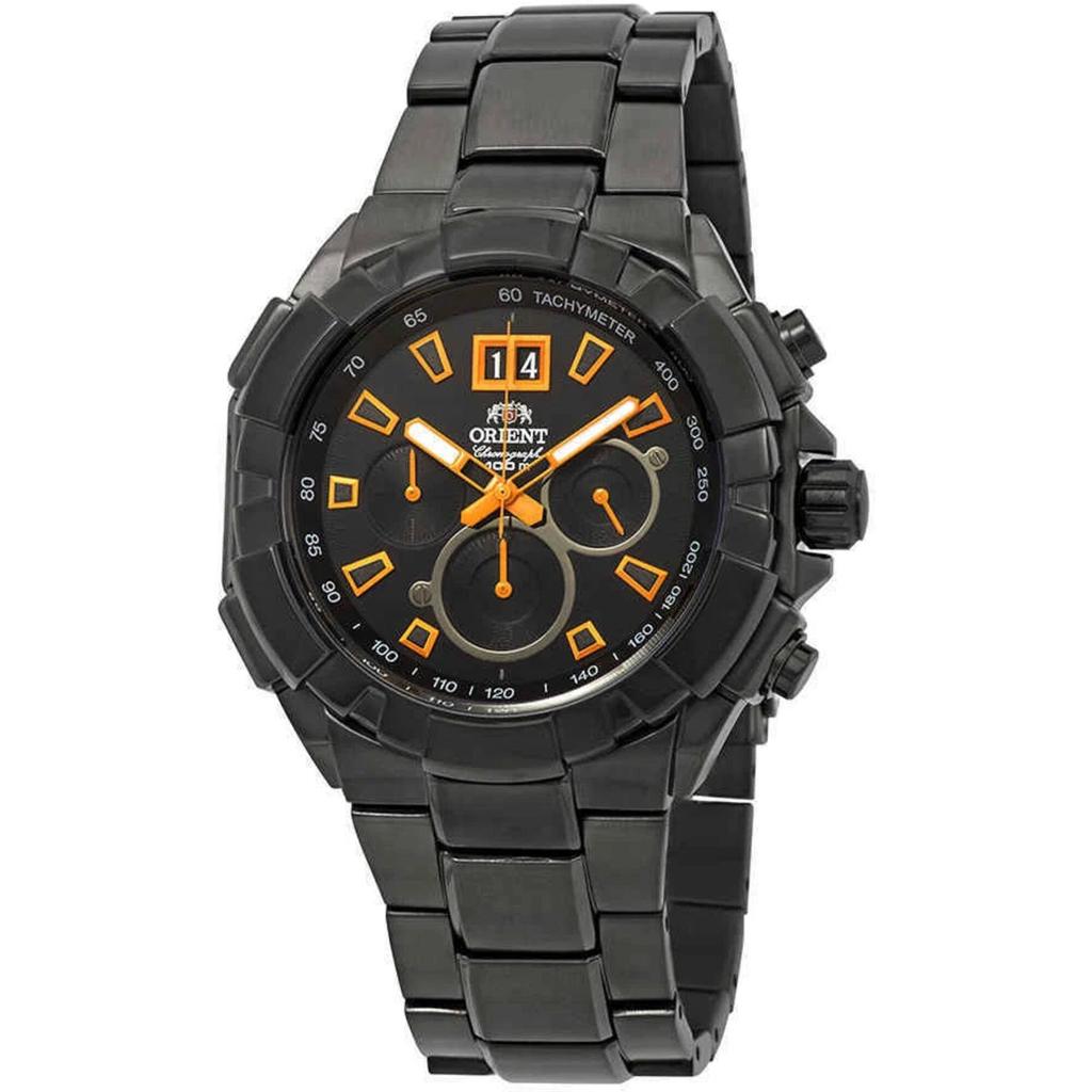 Orient Enterprise Chronograph Black Dial Watch FTV00006B Men's