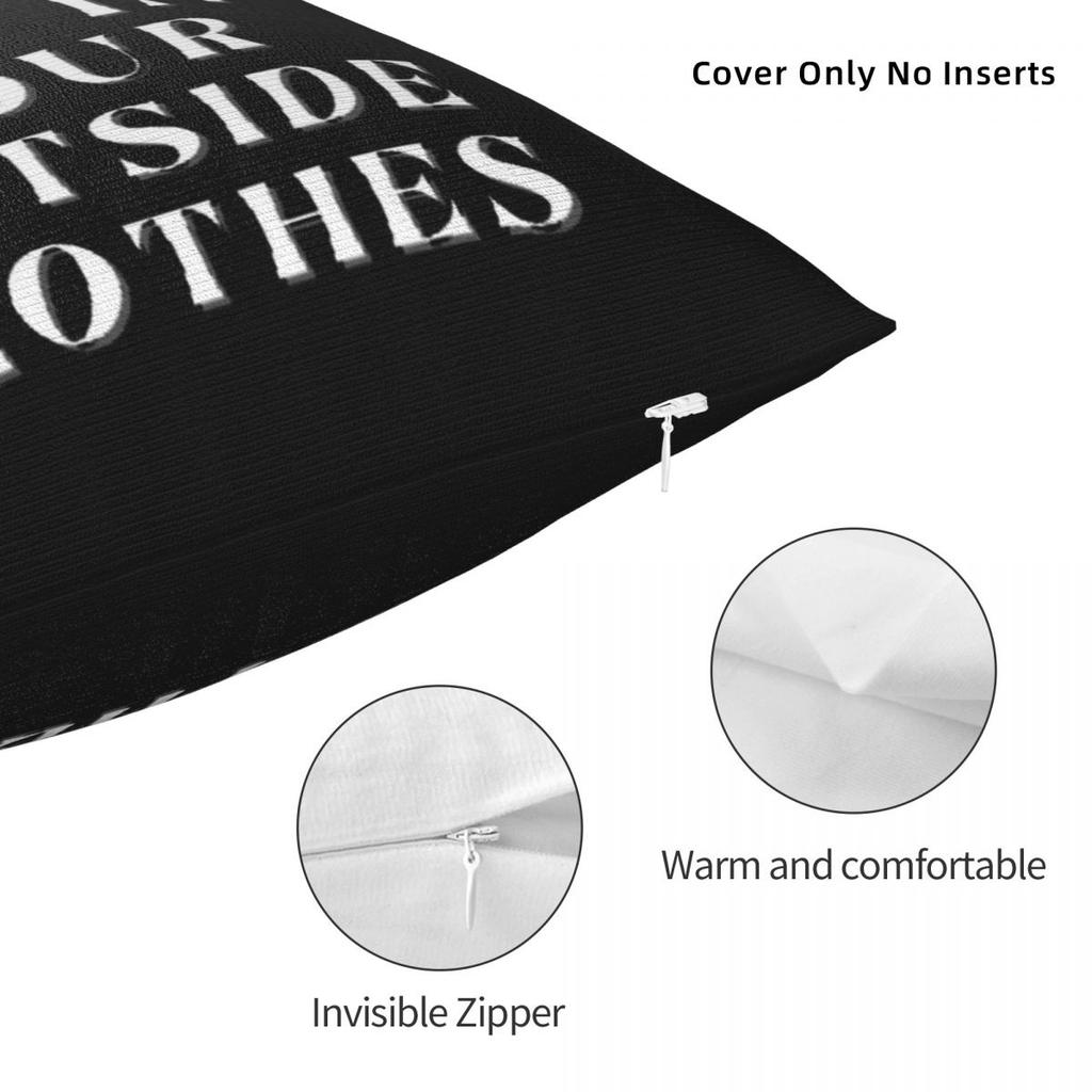 Please Do Not Sit On My Bed In Your Outside Clothes Square Pillowcase Polyester Linen Velvet Pattern Zip Home Cushion Cover