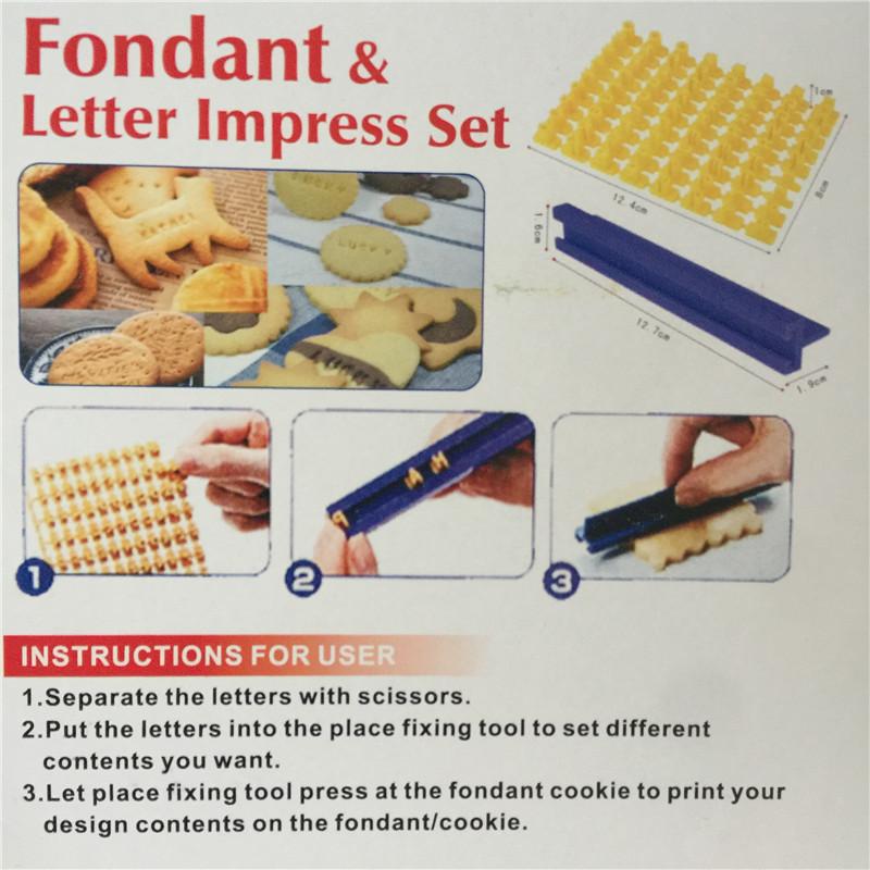 Cortadores de Biscoito Ferramentas de Decoração Carimbo de Letra do Alfabeto Estênceis de Relevo Molde de Pasta de Açúcar Fondant Moldes para Biscoitos Moldes para Assar