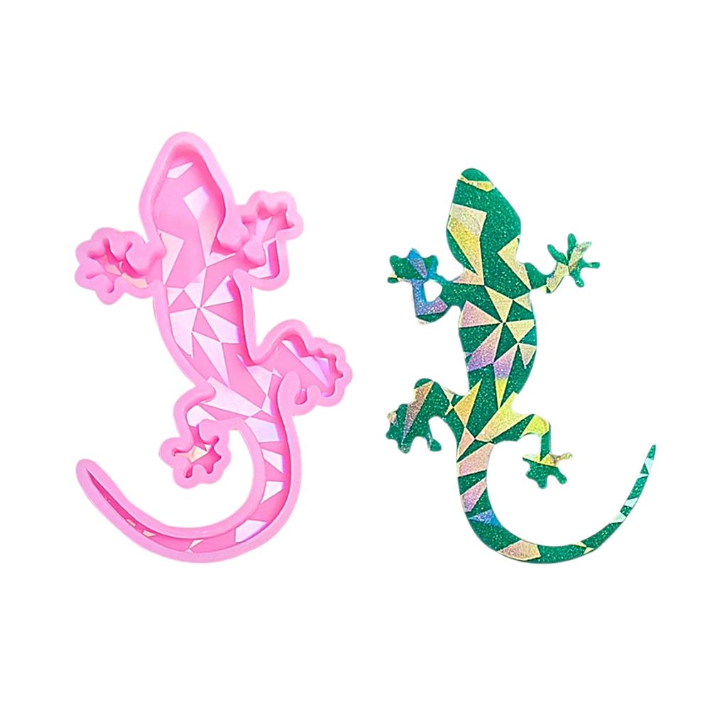 Animal Resin Keychain Molds Gecko Shape Pendant Moulds Jewelry Pendant Molds Silicone Texture for Hand-Making Jewelry