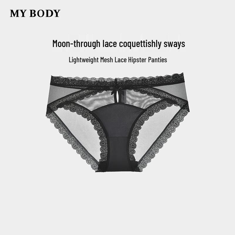 

Женские сексуальные прозрачные кружевные трусики-слипы с низкой посадкой mybody M