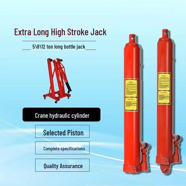 8T12T Hydraulic Long Bottle Jack with Extended Jib Crane