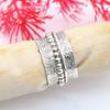 925 Sterling Silber, handgefertigter Designerring, Statement-Ring, Spinnerring, Unisex-Geschenk, Boho-Ring, Silberschmuck