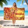 Mountain Landscape Theme Soft Beach Towel Personalized Custom Name Text Towel Portable for Beach Pool Travel
