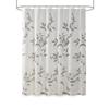 Simple Plant Pattern Shower Curtain Waterproof and Mildew-proof Modern Bathroom Shower Curtain Popular Choice Gray Leaf Pattern