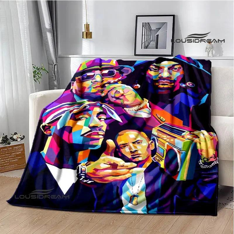 2PAC Hip -hop Singer Fashion Printed Blanket Warm Bed Blanket Soft and Comfortable Blanket Home Travel Blanket Birthday Gift