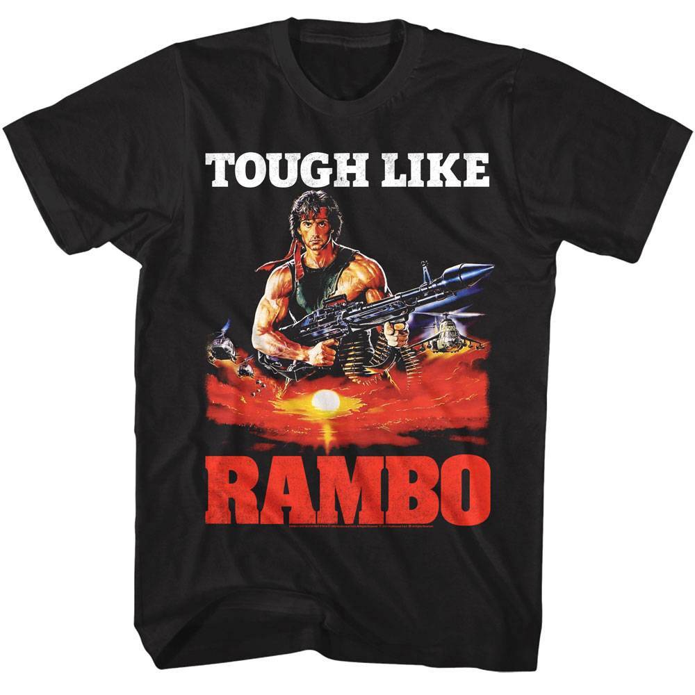 Tough Like Rambo Men T Shirt Action Hero Rocket RPG M