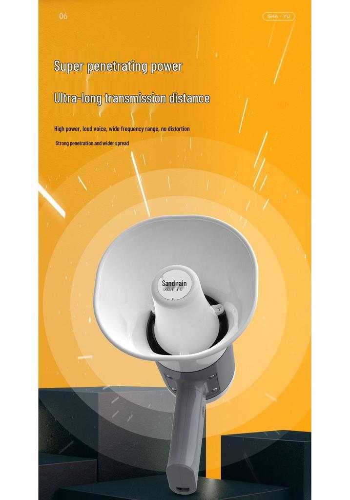 Compact Rechargeable Megaphone with Recording Feature for Street Vendors and Weddings