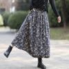 Large Size Women's Floral Half Skirt Women's Spring and Summer Retro Temperament Artistic A-line Skirt High Waist Slimming Mid Length Skirt