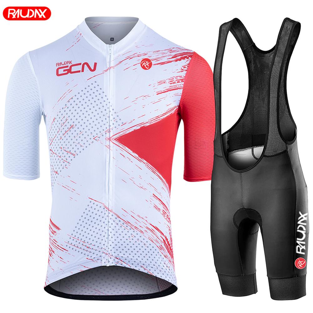 Raudax Gcn Cycling Jersey Set 10 Styles Short Sleeve Breathable MTB Bike Cycling Clothing Maillot Ropa Ciclismo Uniform Suit