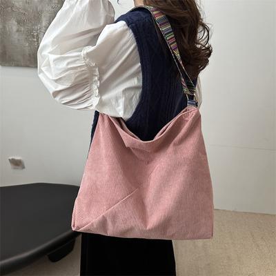 Lazy Wind Travel Backpack Spring and Summer Large Capacity Literary Relaxation Underarm Bag Velvet Tote Bag