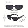 5 PCS Small Retro Men's and Women's Square Glasses Decorative Lens and Frame