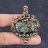 Labradorite Gemstone Copper Wire Wrap Jewelry Pendant 2.25"