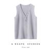 2025 Autumn/Winter French V-neck Sleeveless Slimming Cashmere Knit Vest