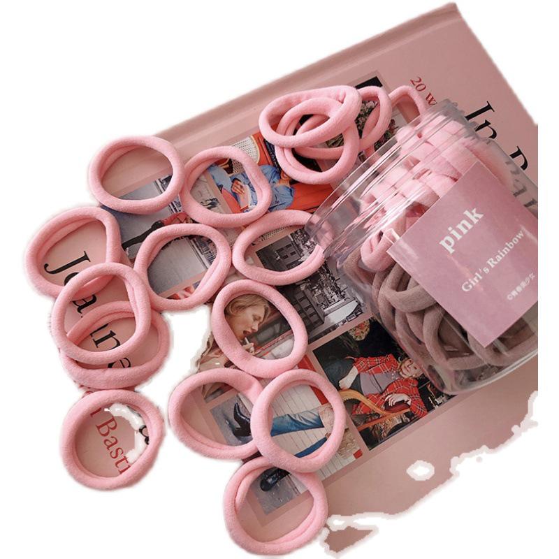 50 Gradient Color Seamless Hair Ties for Girls – High Elasticity Candy Color Bands