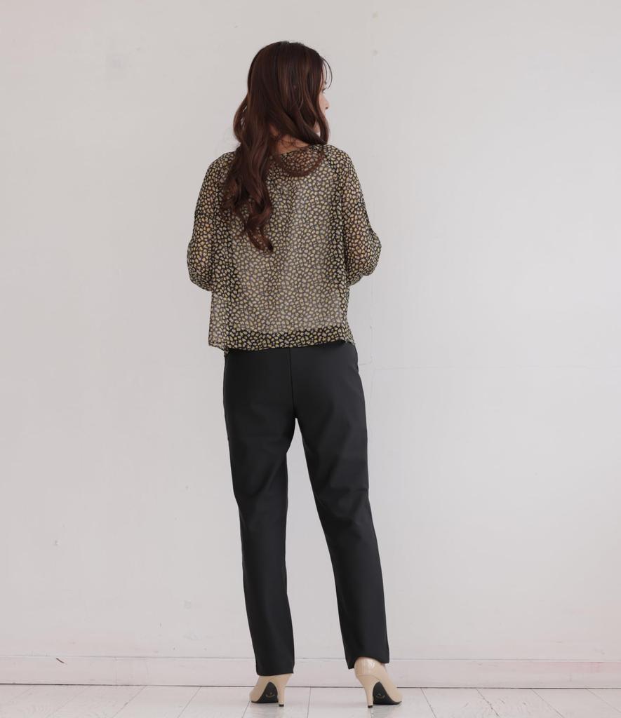 Stretch Made In Japan by for a Beautiful Leg Made with Japanese Fabric and Stretchy [egneL] Pants, Filarossa, Silhouette. Fit. Women's. (021-BK-LL-65)