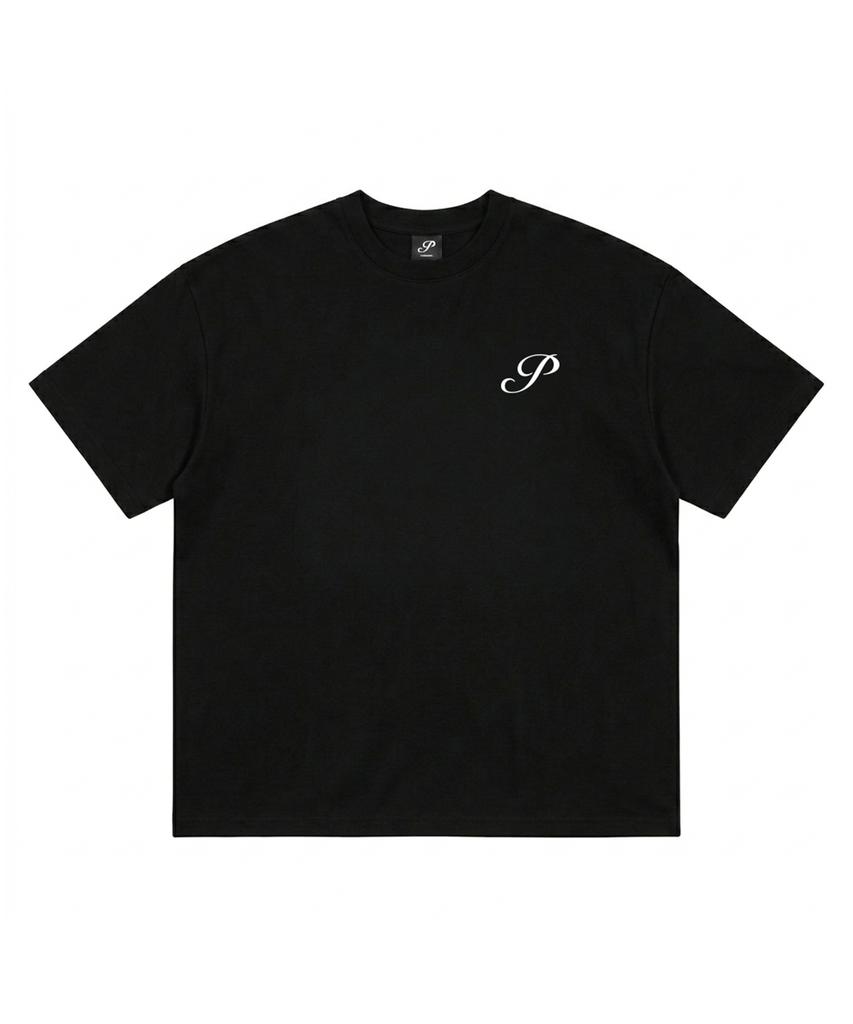 PHERMENON Oversized P Short Sleeve T-Shirt - Black