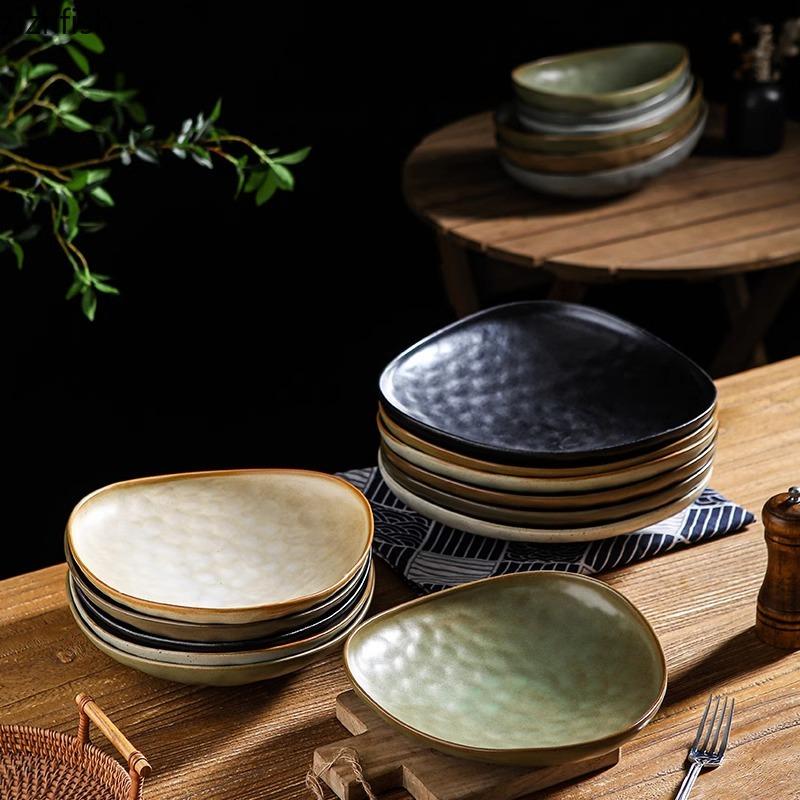 Hluboké mísy v japonském stylu Domácí keramická mísa na salát Retro pec Změny Hustá polévková mísa Dezertní mísa Svačina Kreativní nádobí