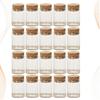 HOOTNEE 20pcs Small Glass Bottles with Cork Tea Storage Jars Mini Bottles Party Supplies Glass Wish Jars