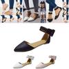 Elegant Womens Ballet Ballerina Flats With Ankle Strap And Snake Print Design